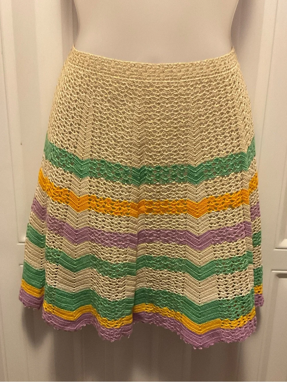 Vintage Apron Handmade Crochet